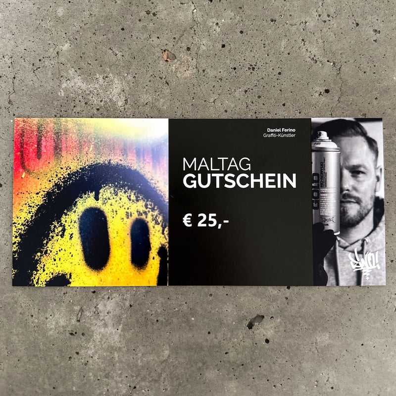 Hochwertige Geschenkgutschein-Karte im Wert von 25 Euro – Einlösbar im Online-Shop von Daniel Ferino.