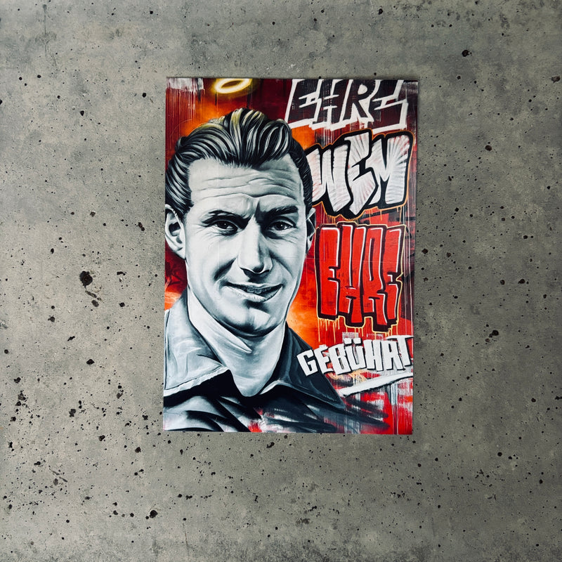 Nahaufnahme der Stadion-Postkarten Motiv Fritz Walter von Daniel Ferino.